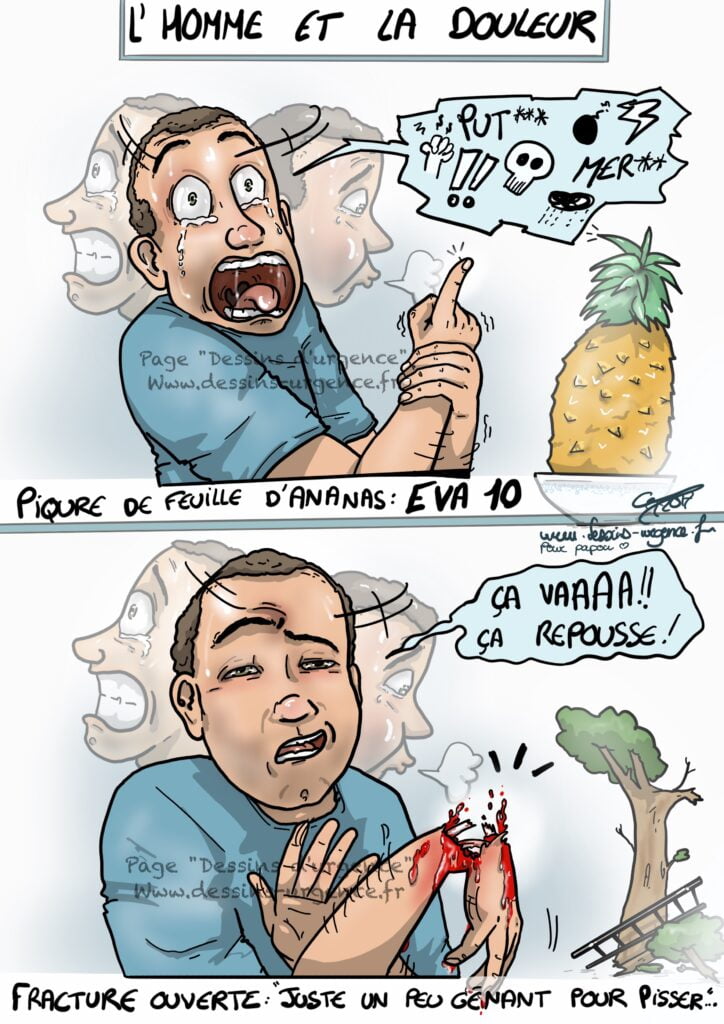 Homme douleur