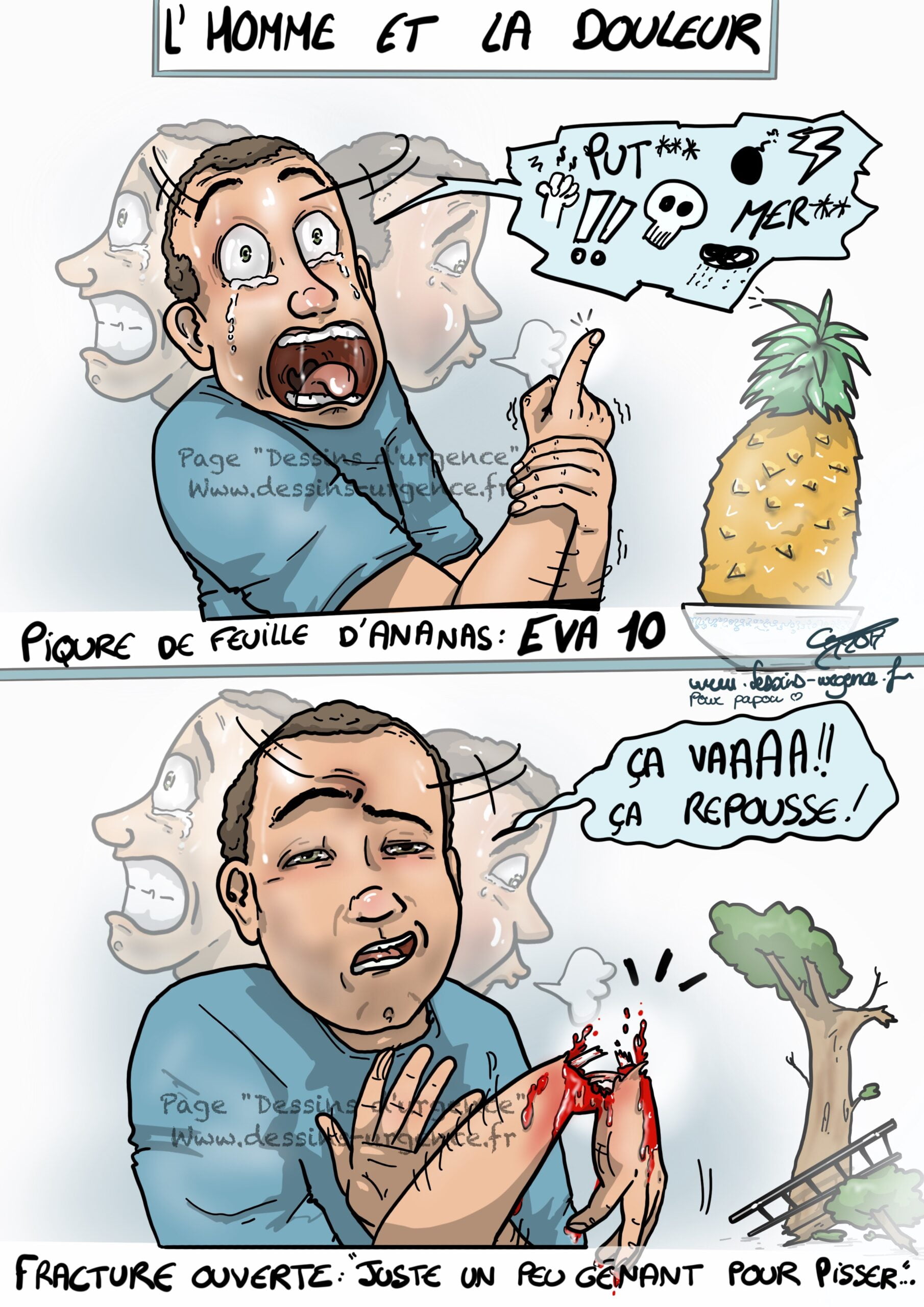 Homme douleur