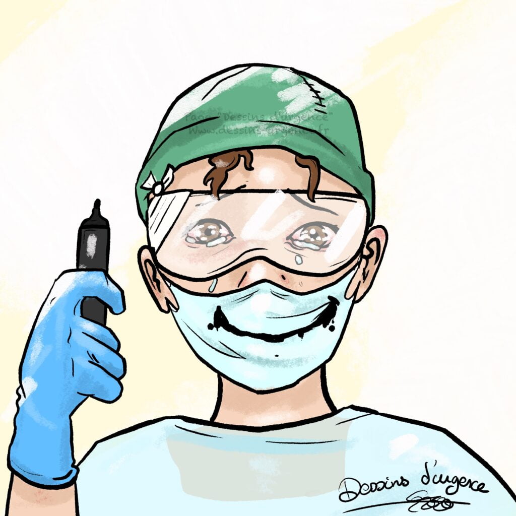 Infirmière en pleurs