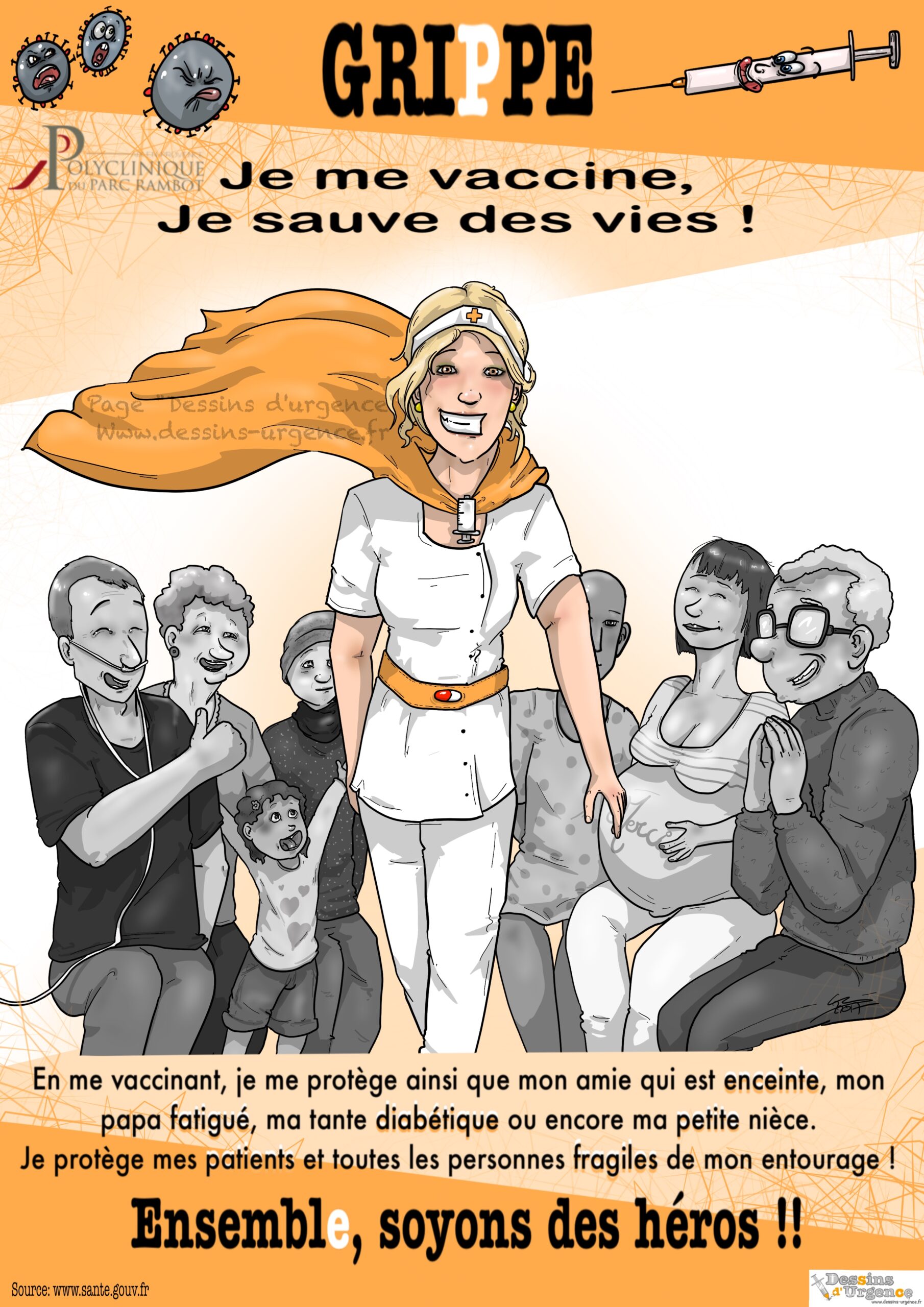 Affiche vaccin grippe