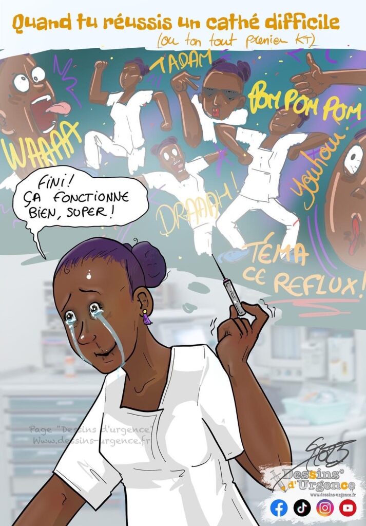 Infirmière émue de joie