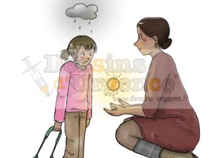 enfant triste et sa maitresse