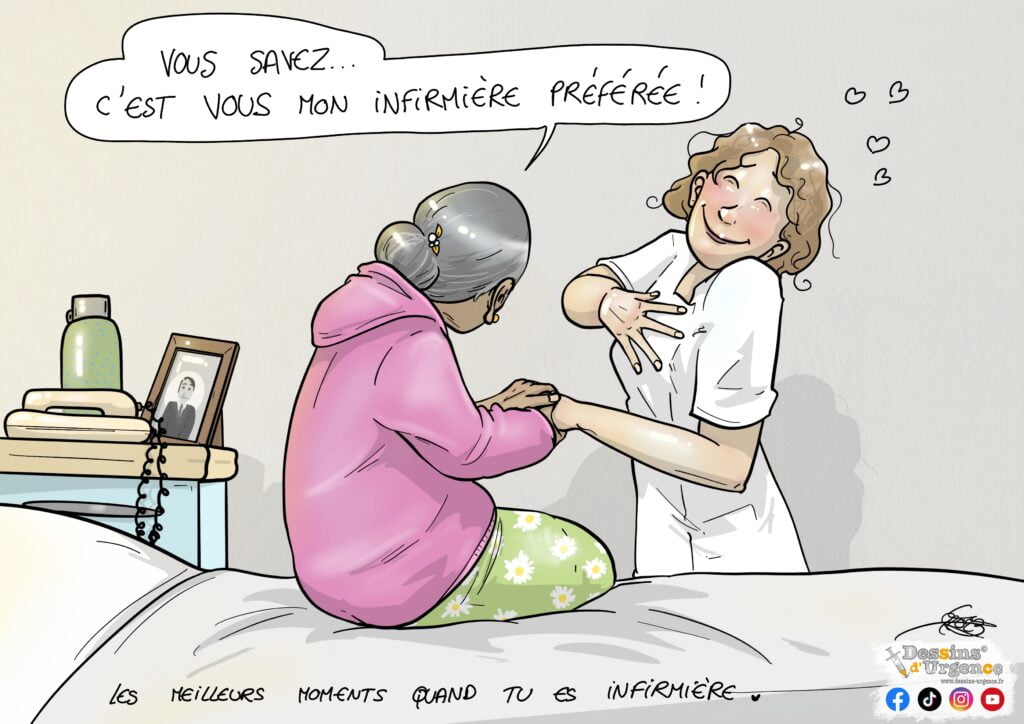 Mamie et infirmière