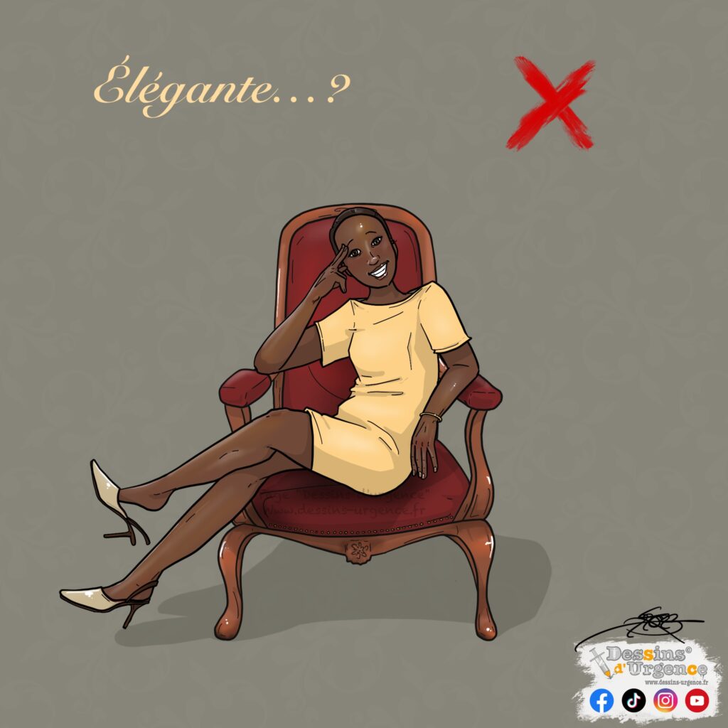 Femme mal assise