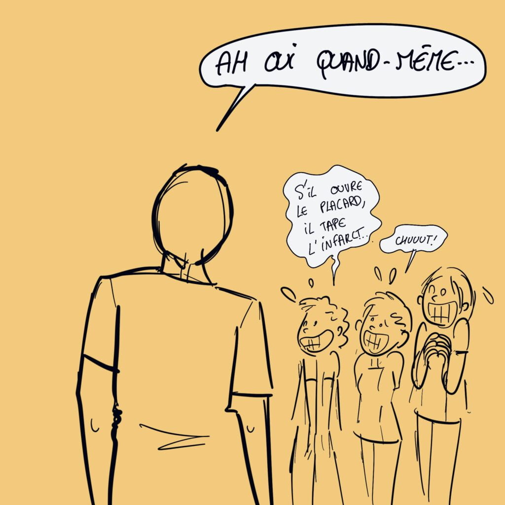 Équipe soignante gênée