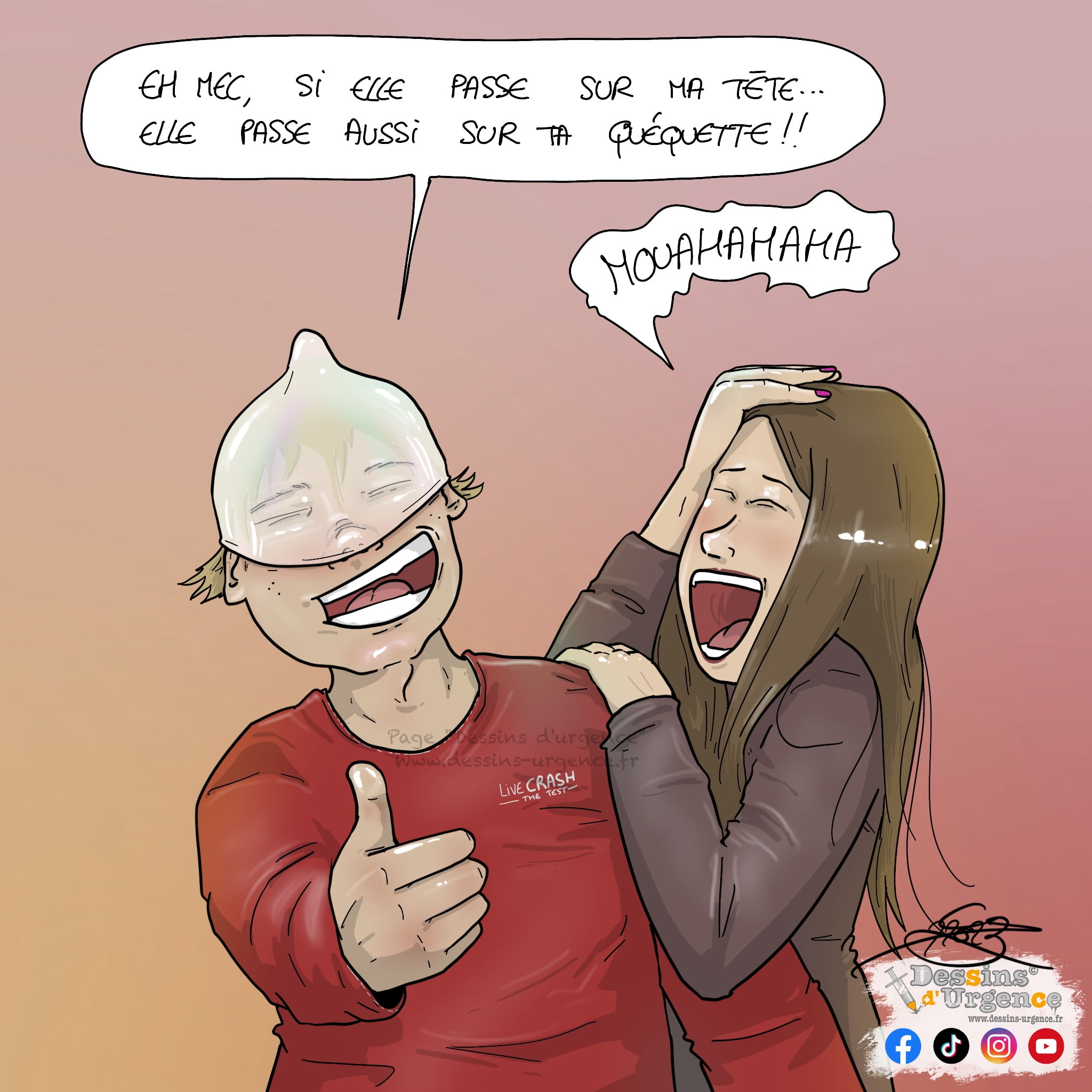 Préservatif sur la tête