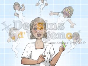 soignante entourée de ses émotions