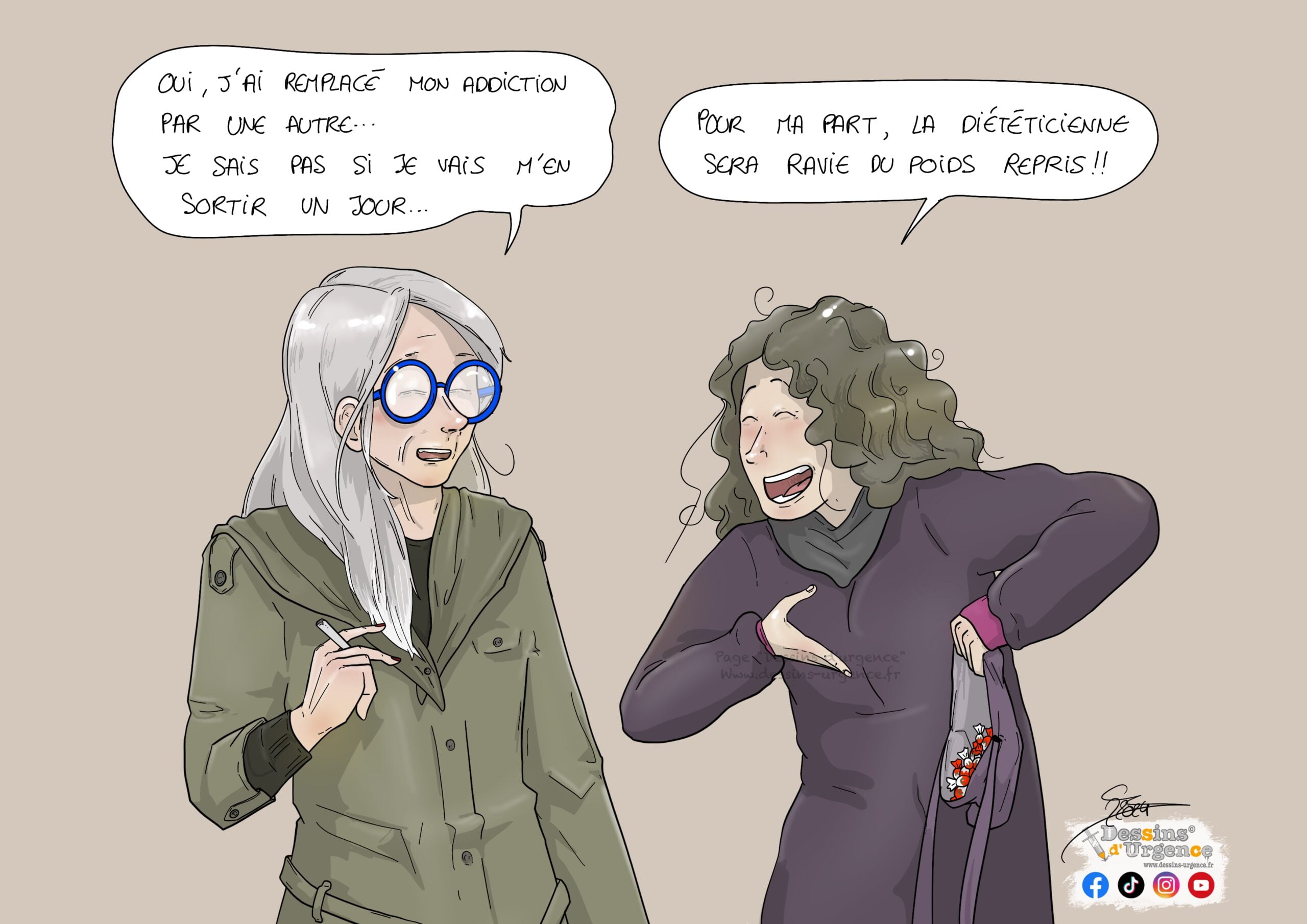 deux amies parlent