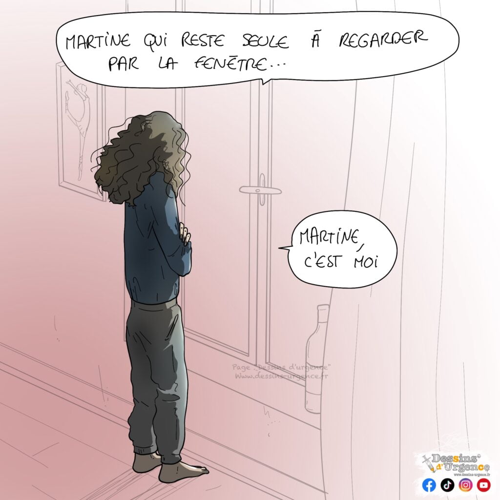 Martine devant sa fenêtre