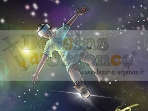 Homme dans les étoiles