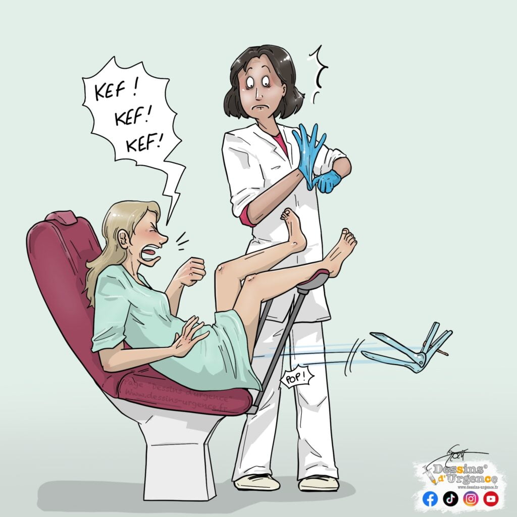 une patiente tousse