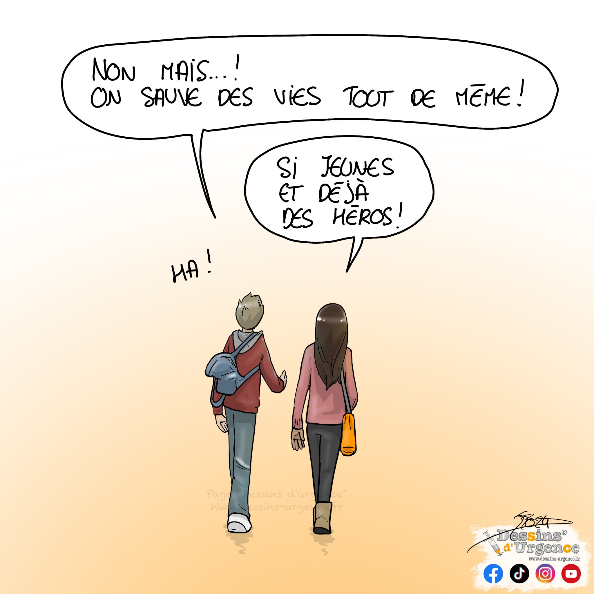 des ados marchent