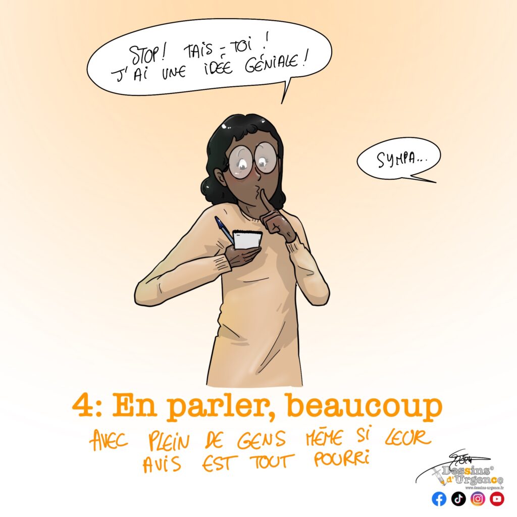 étudiante demande le silence