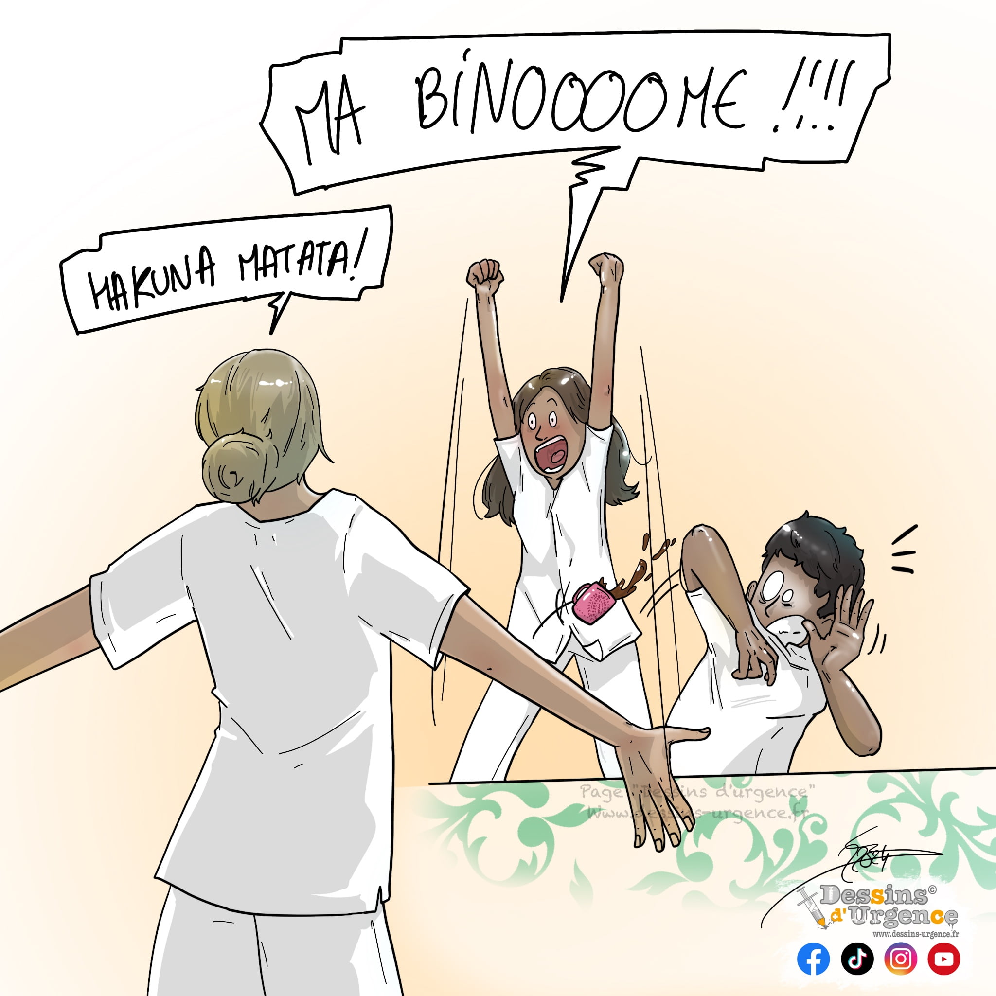 binôme de soignantes heureuses