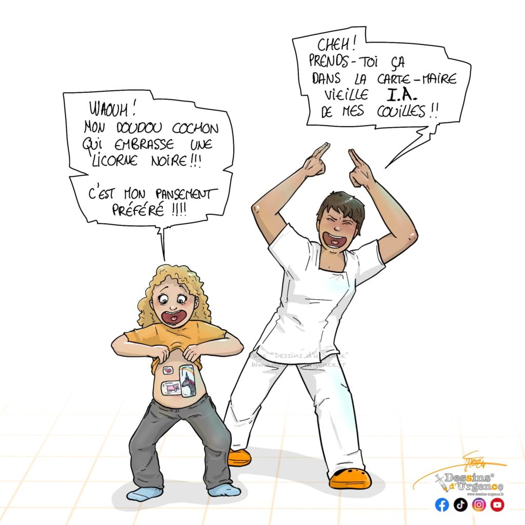 enfant avec de jolis pansements