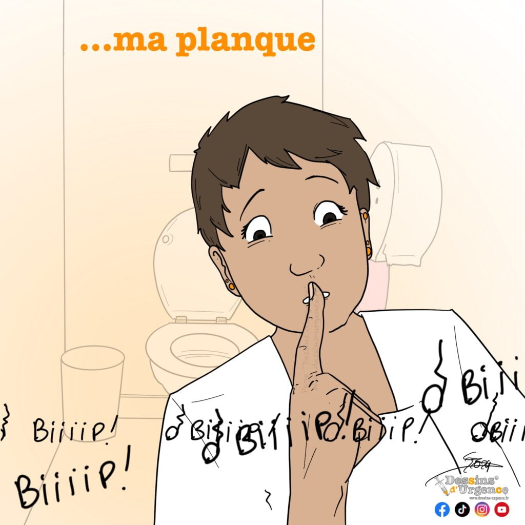 infirmière dans les wc