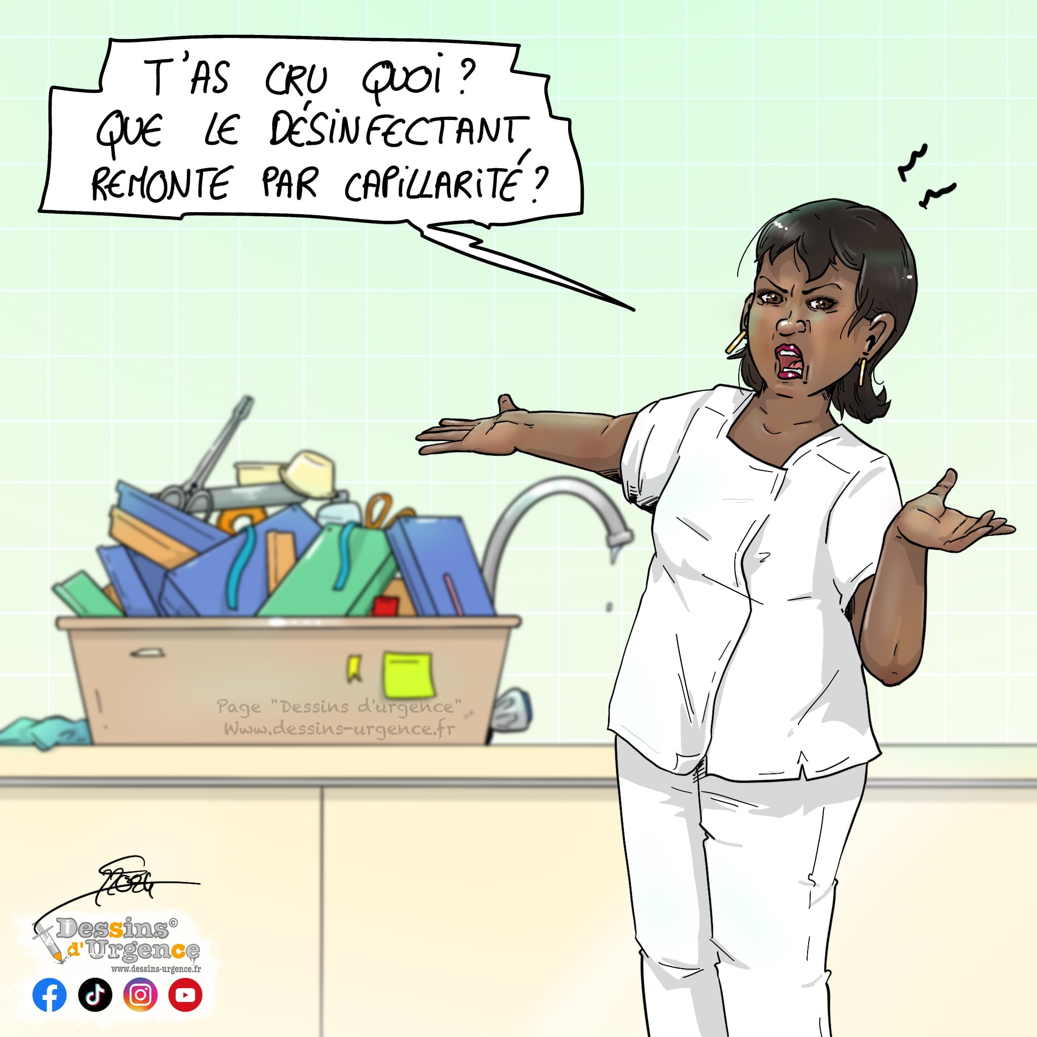 soignante en colère