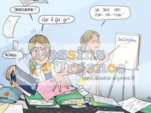 deux secrétaires débordées