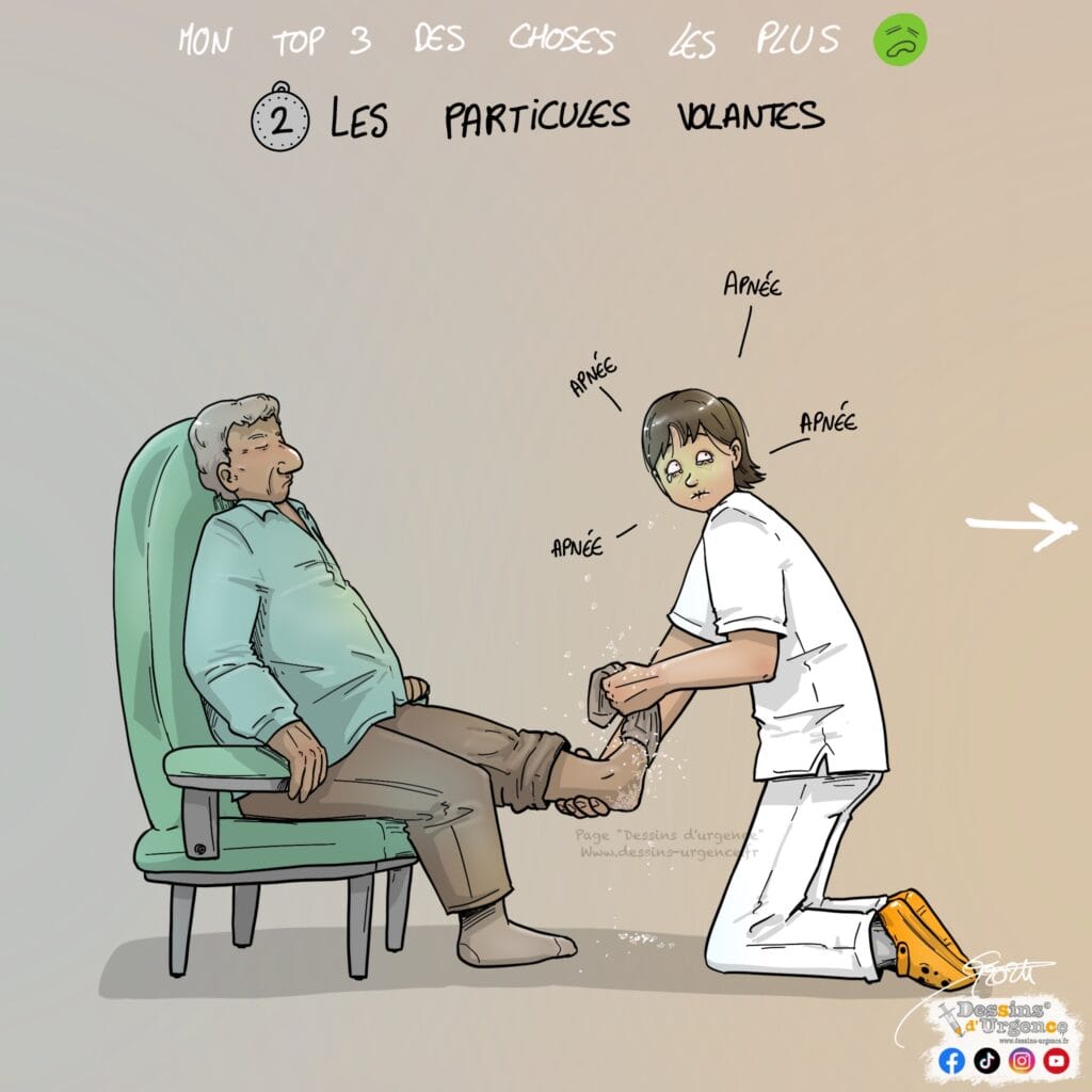 infirmière écoeurée