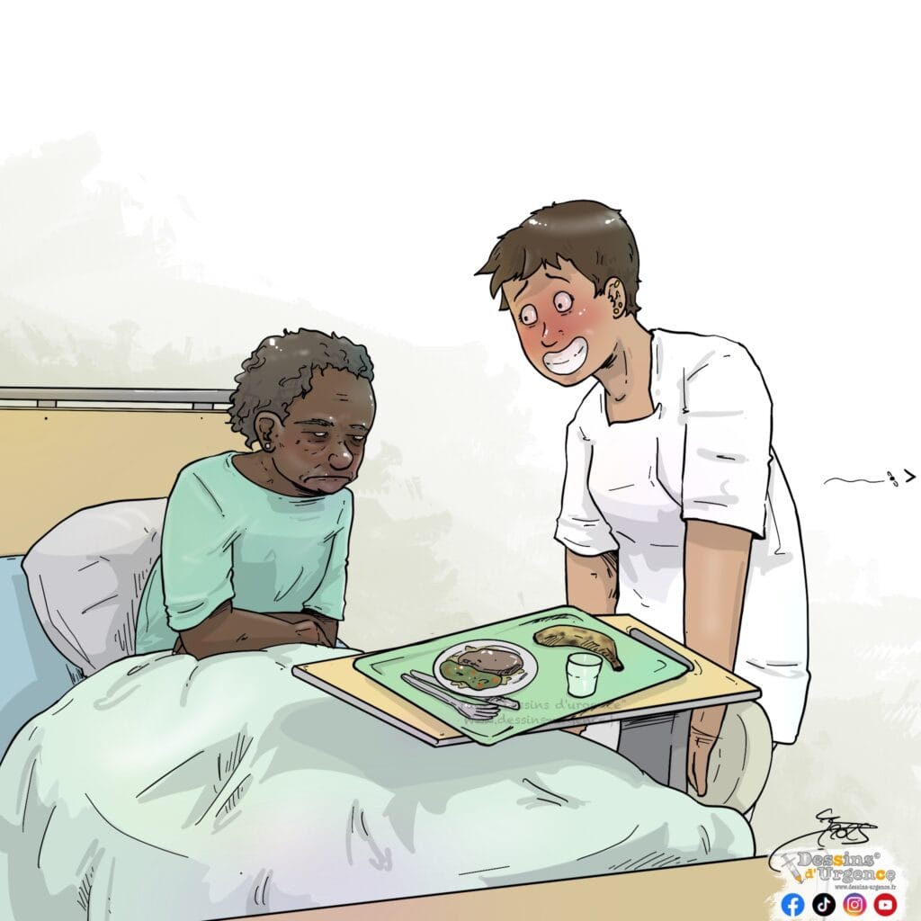 infirmière génée