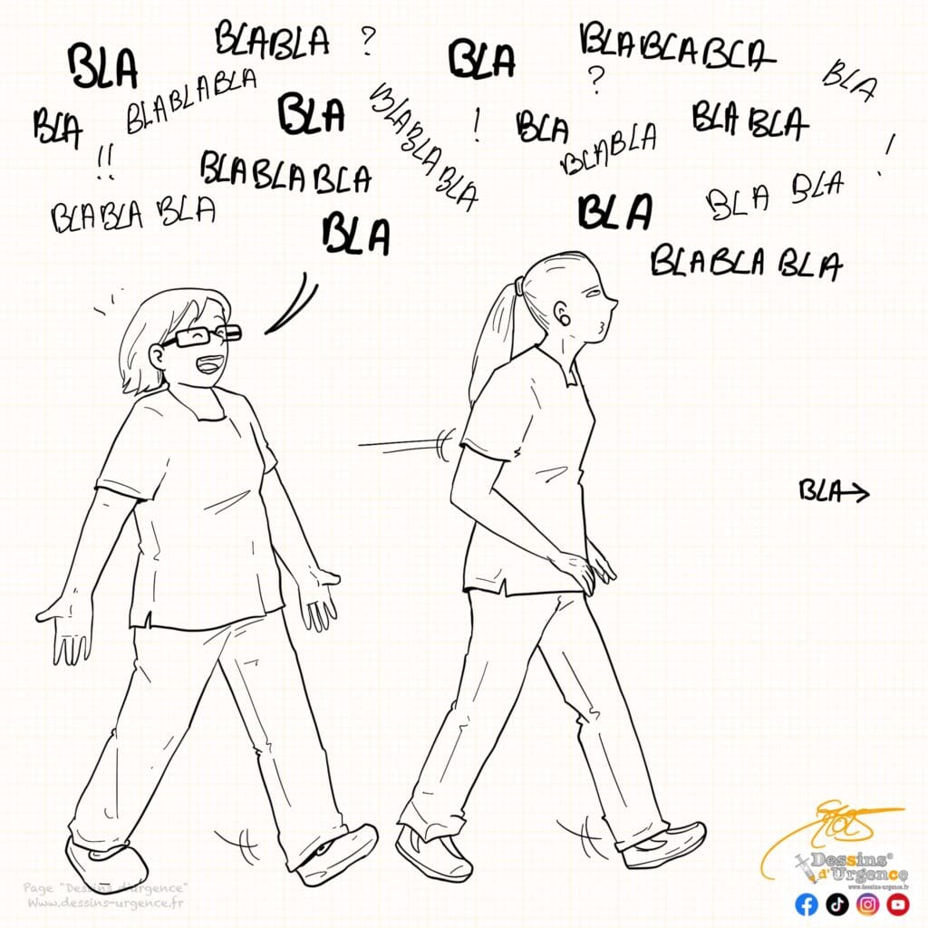 aide-soignante bavarde