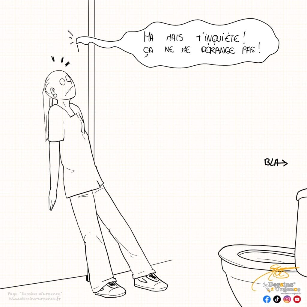 infirmière derrière la porte