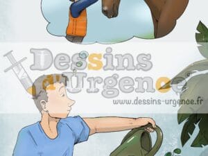 homme qui arrose