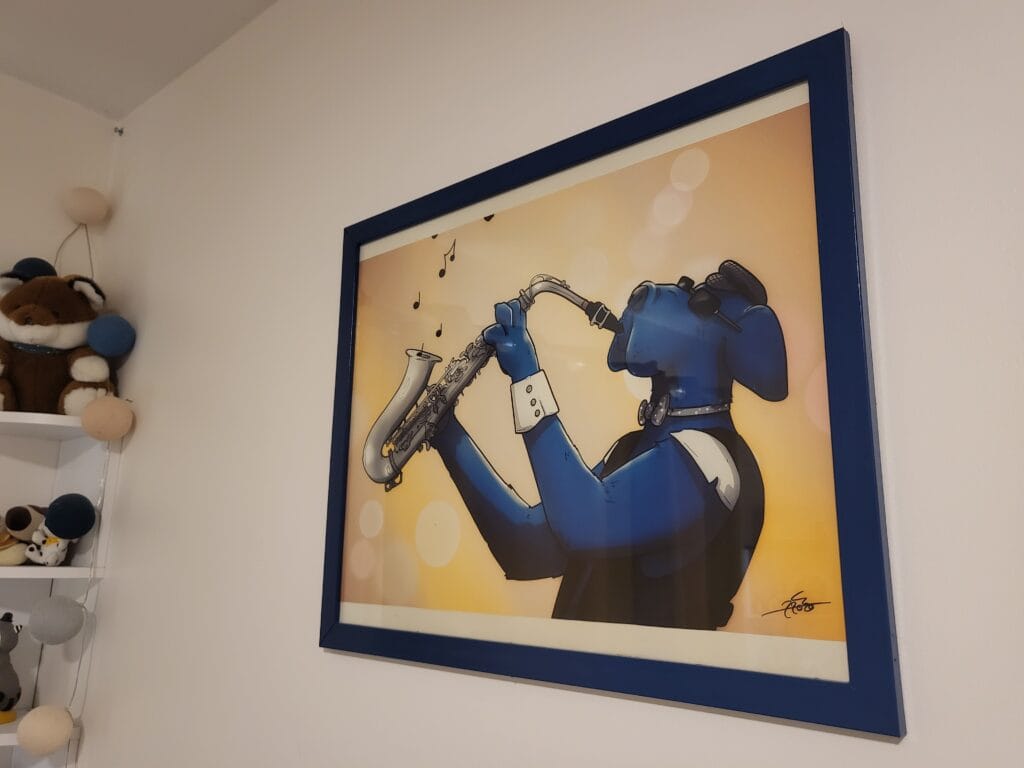 chien saxophoniste