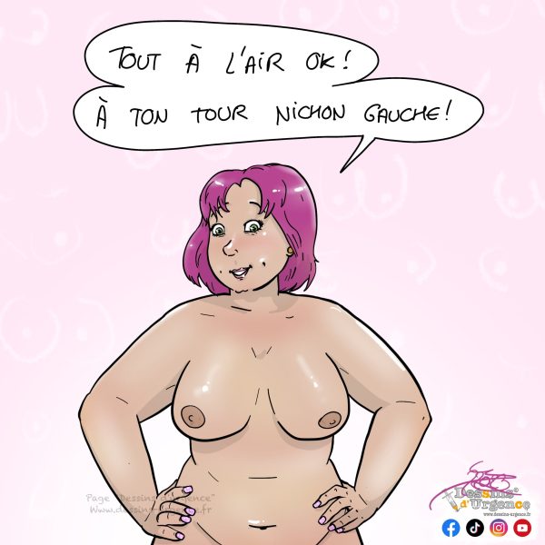 Femme qui examine ses seins